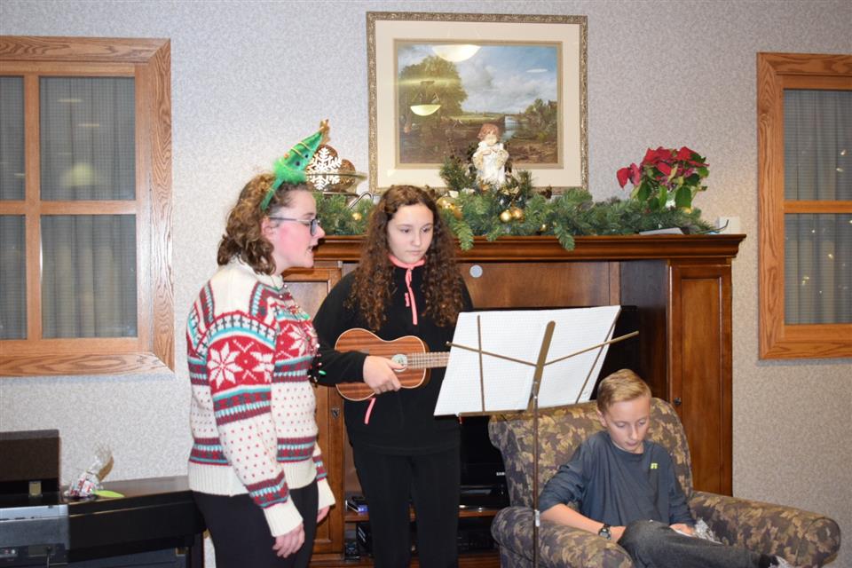 Frankie convinced Sophia to get up there on her ukulele while Frankie provided the vocals.