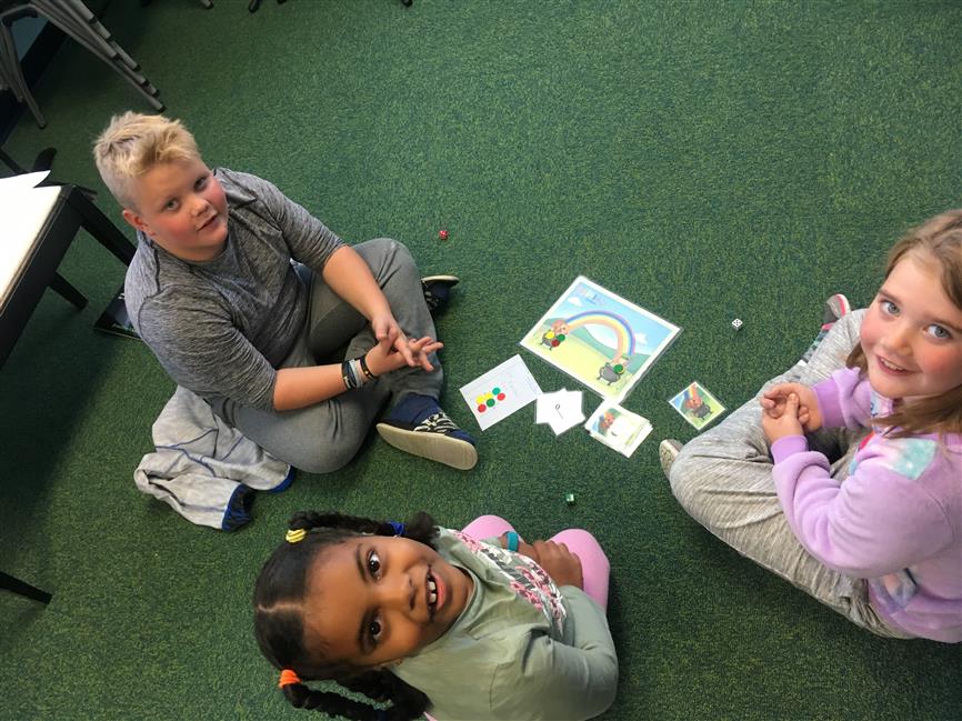 Gavin, Leen, & Sophie were working on note values in beginning piano class!